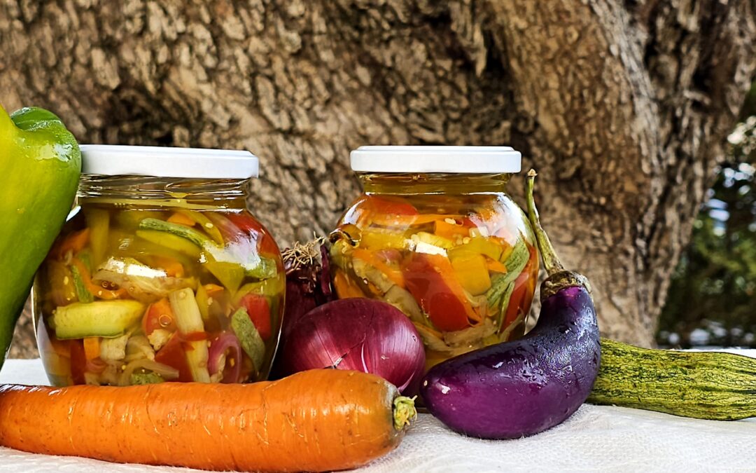 Giardiniera di verdure estive sott’olio