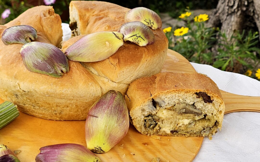 Ciambella salata con carciofi